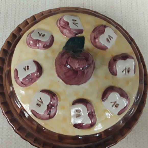 Apple Pie Food Dish Container Vintage Fall - Picture 5 of 6